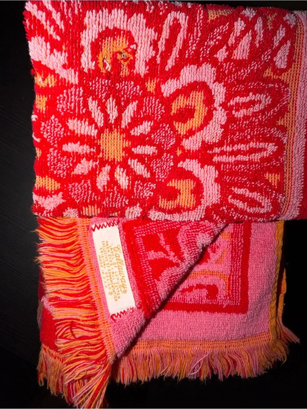 Set of 5! Vintage 60s 70s Callaway bath towels Label of Luxury